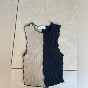 Black & Beige Tank Top